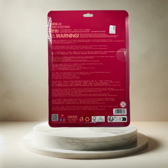 POP MART CRYBABY “Love You Cherry Much” Crying For Love Vinyl Plush Hanging Card - Picture 3 of 3